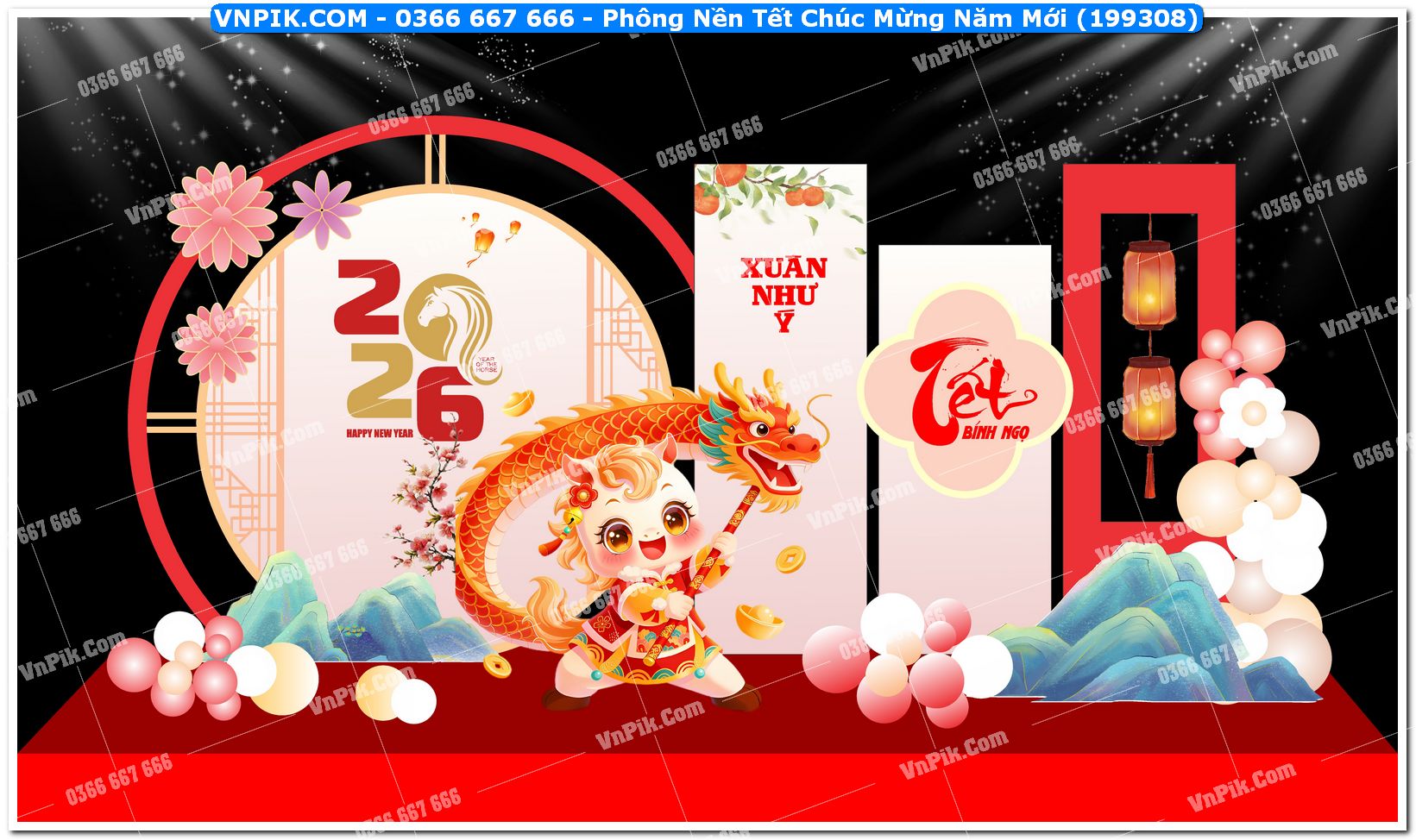 Phông Nền Tết Chúc Mừng Năm Mới (199308)