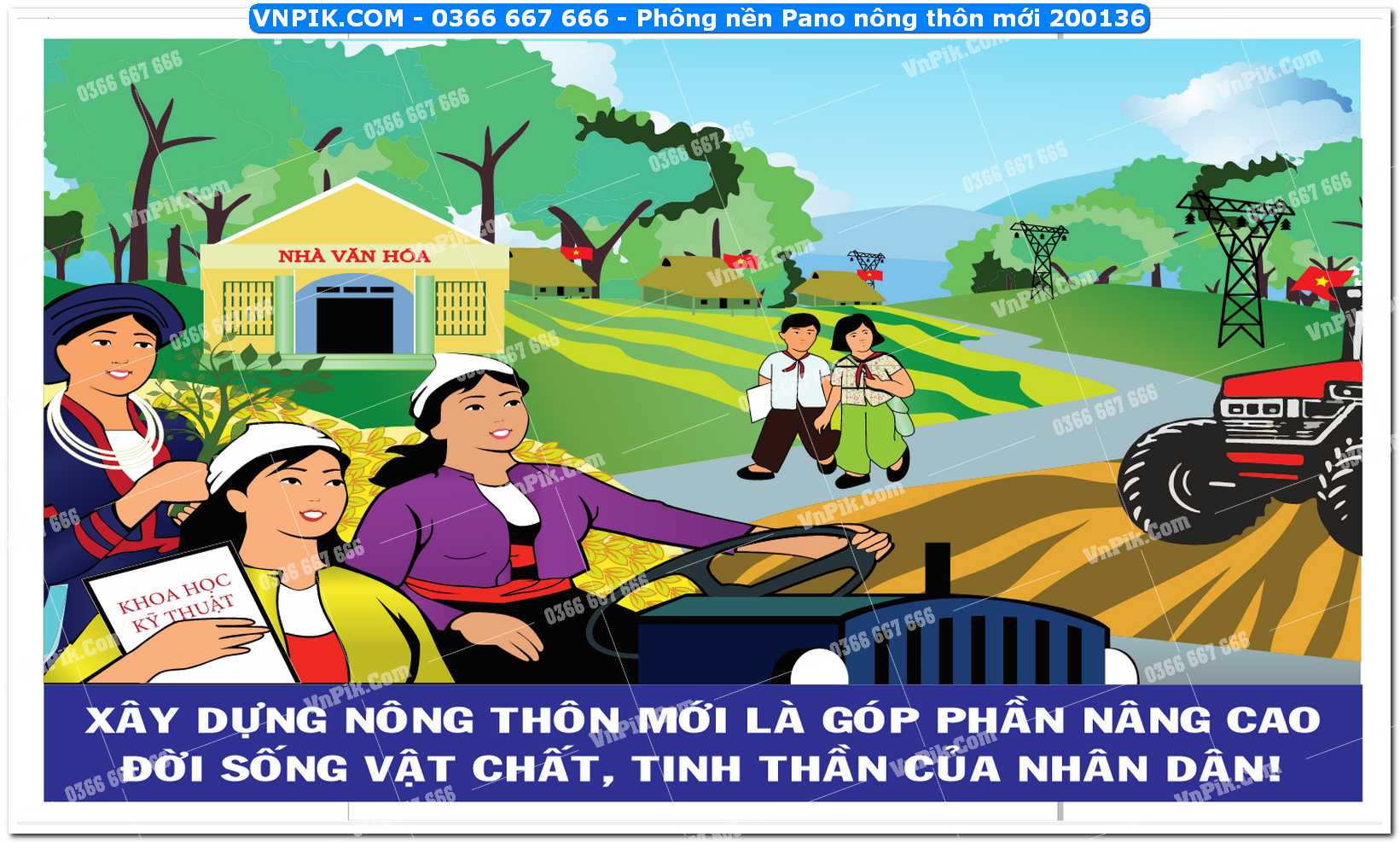 Phông nền Pano nông thôn mới 200136
