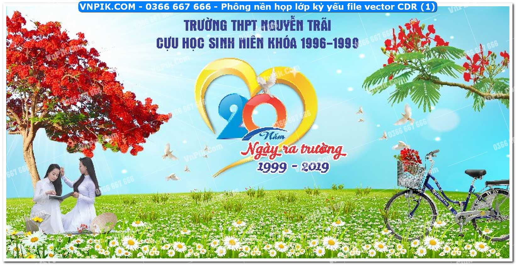 Phông nền họp lớp kỷ yếu file vector CDR (1)