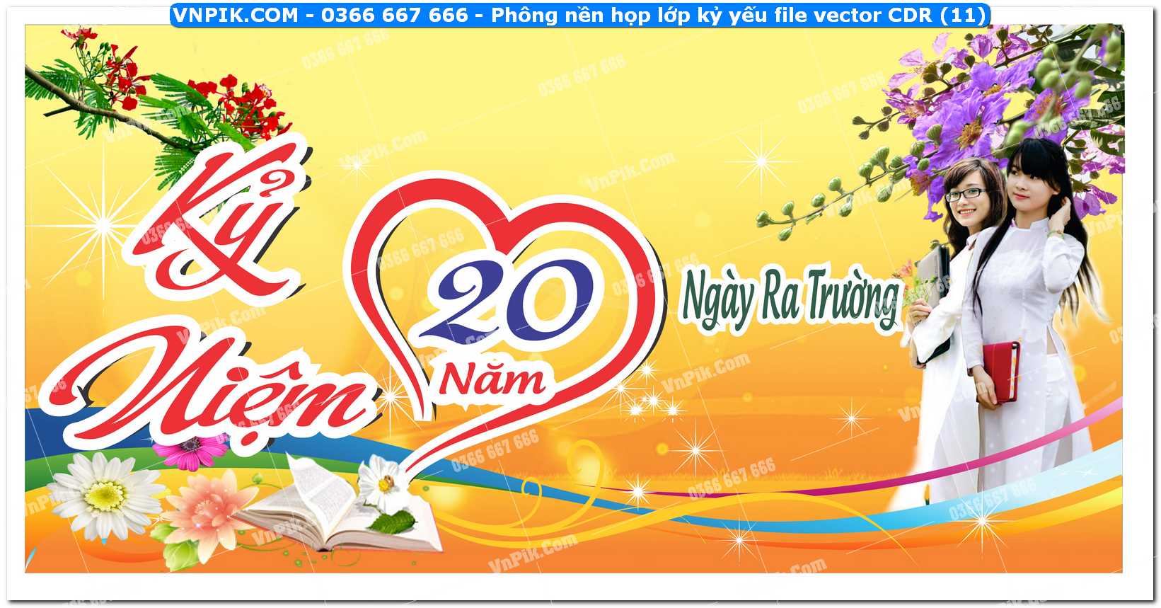 Phông nền họp lớp kỷ yếu file vector CDR (11)