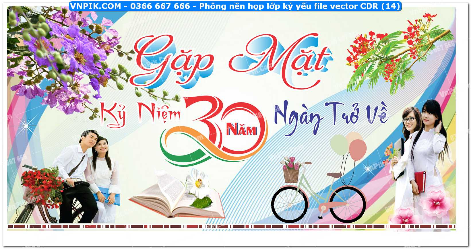 Phông nền họp lớp kỷ yếu file vector CDR (14)