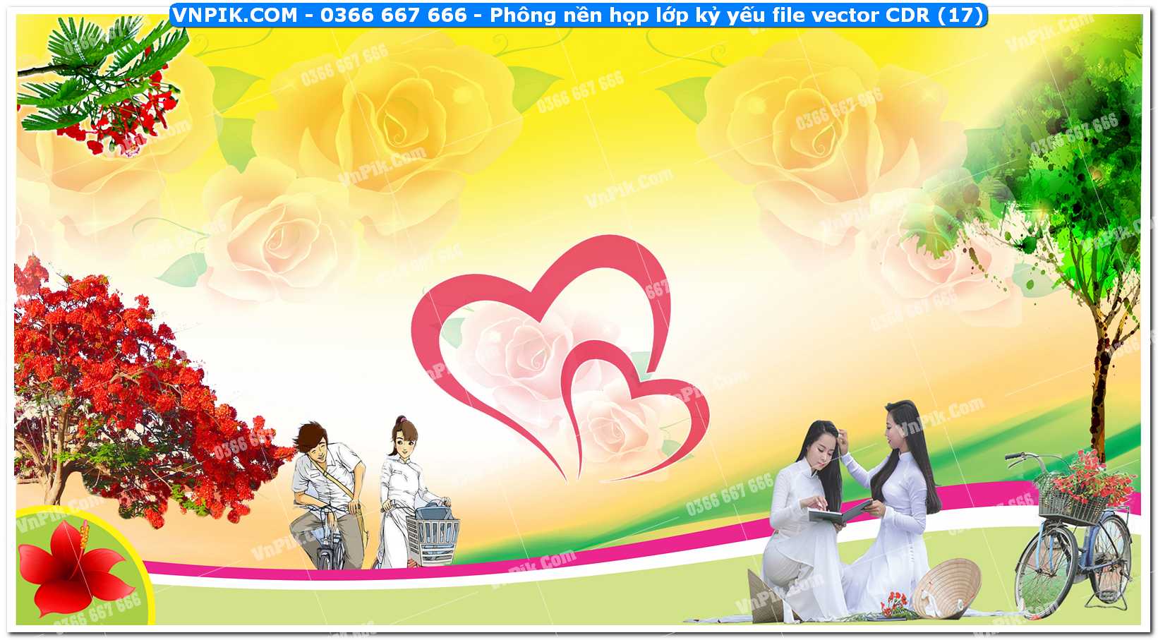 Phông nền họp lớp kỷ yếu file vector CDR (17)