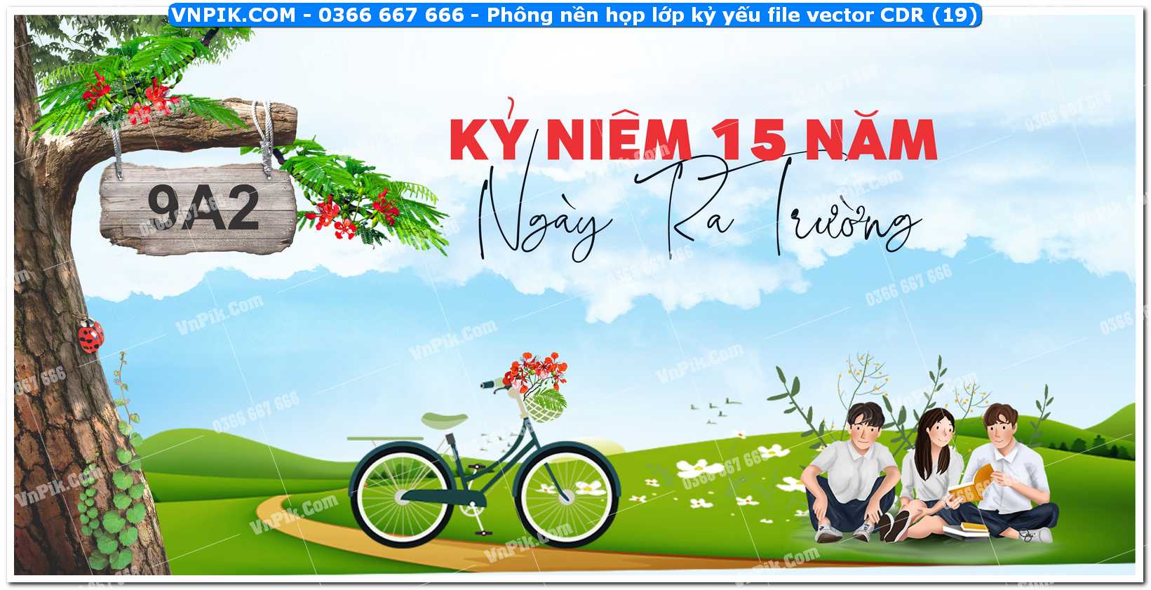 Phông nền họp lớp kỷ yếu file vector CDR (19)