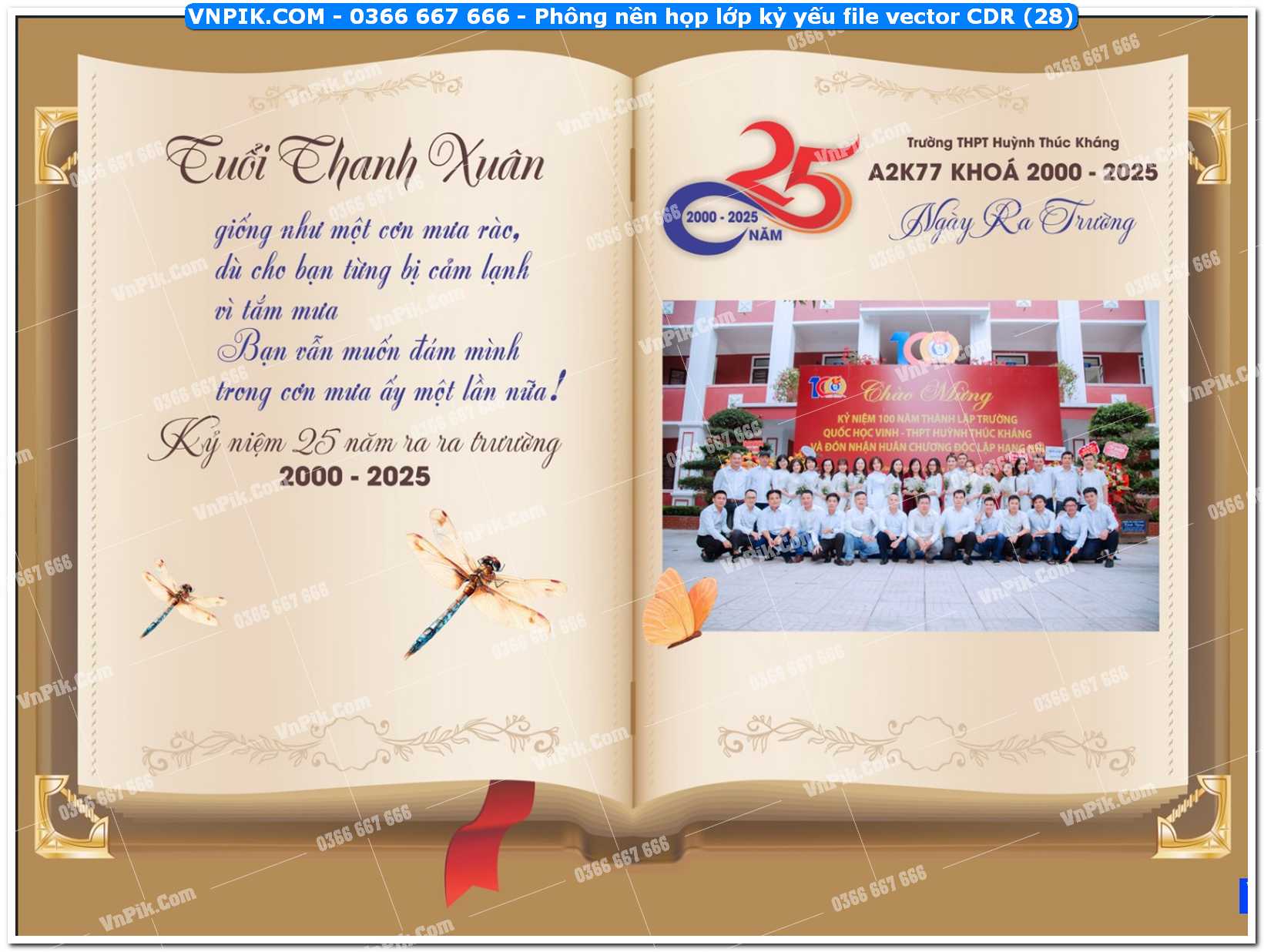 Phông nền họp lớp kỷ yếu file vector CDR (28)