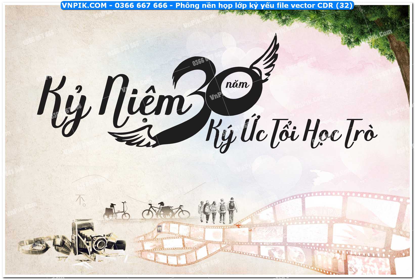 Phông nền họp lớp kỷ yếu file vector CDR (32)