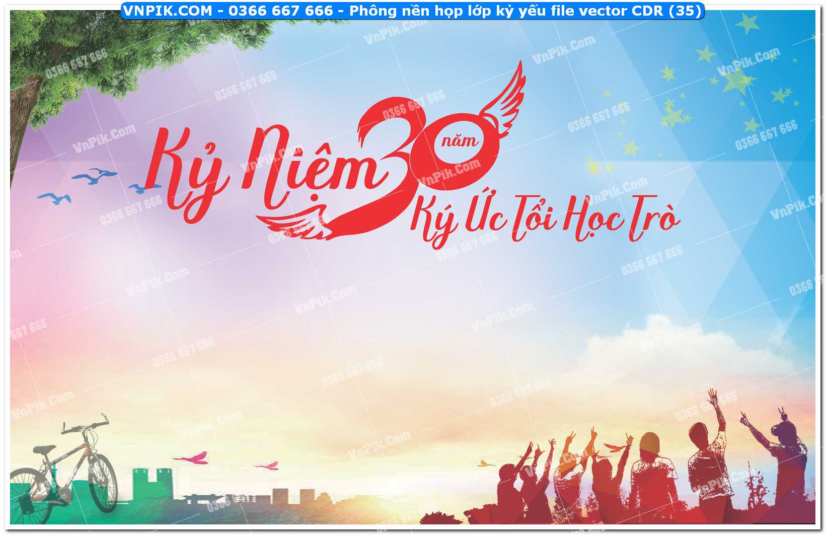 Phông nền họp lớp kỷ yếu file vector CDR (35)