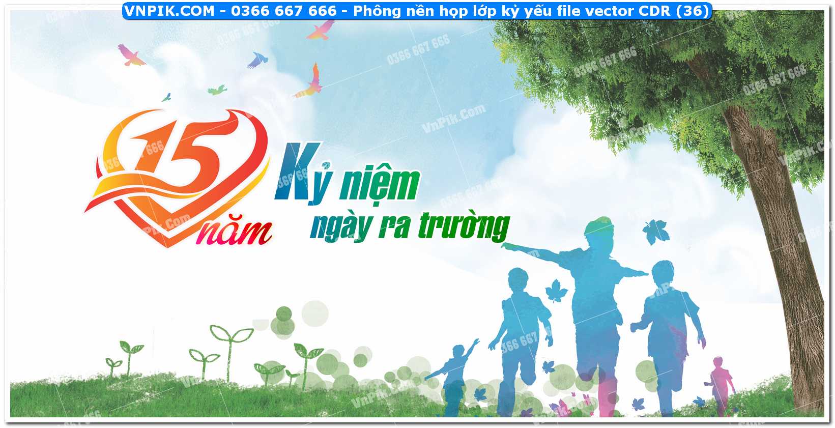 Phông nền họp lớp kỷ yếu file vector CDR (36)