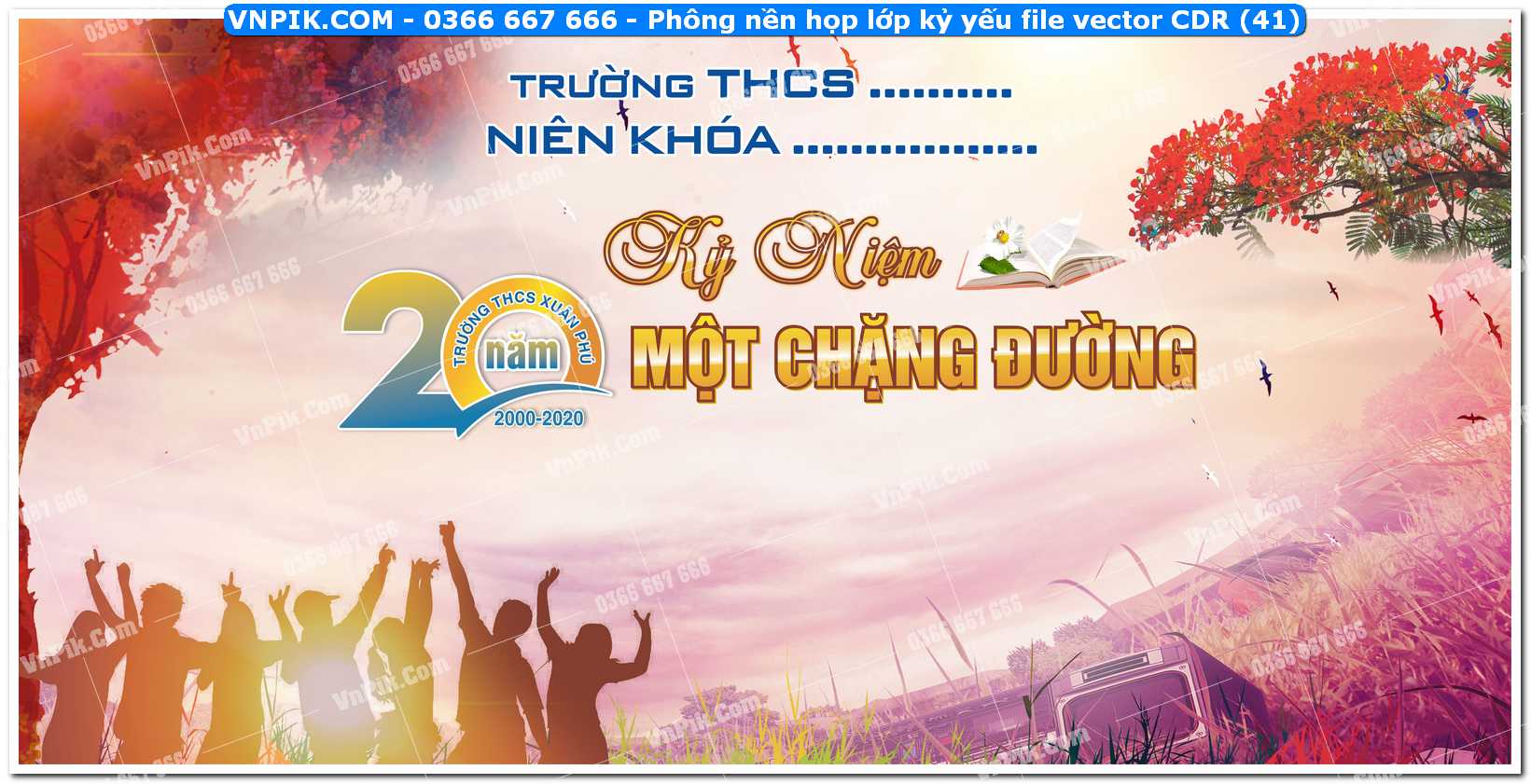 Phông nền họp lớp kỷ yếu file vector CDR (41)