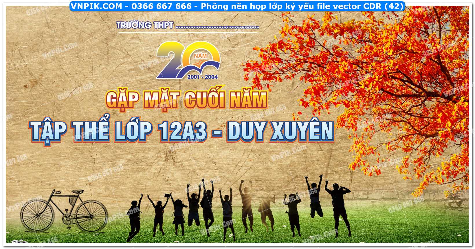 Phông nền họp lớp kỷ yếu file vector CDR (42)