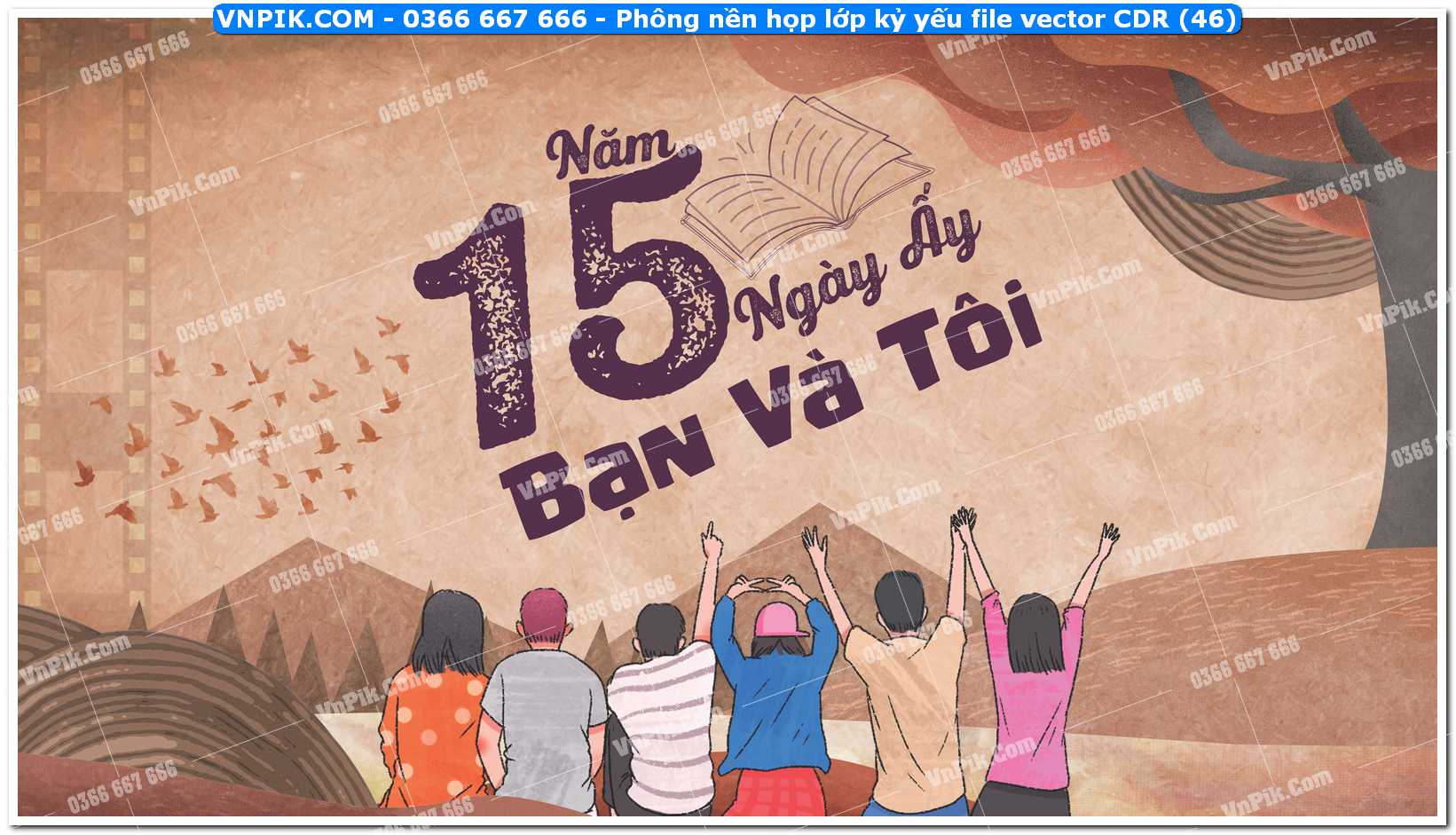 Phông nền họp lớp kỷ yếu file vector CDR (46)