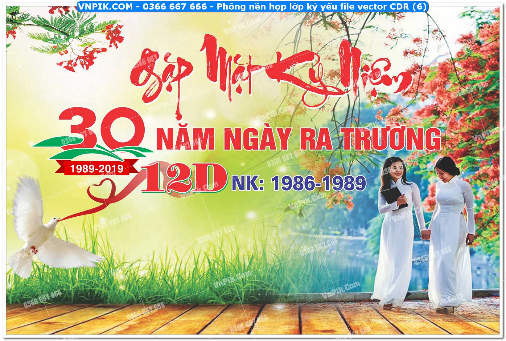 Phông nền họp lớp kỷ yếu file vector CDR (6)