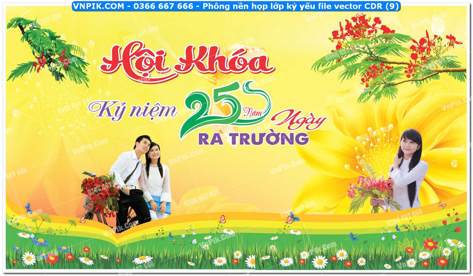 Phông nền họp lớp kỷ yếu file vector CDR (9)