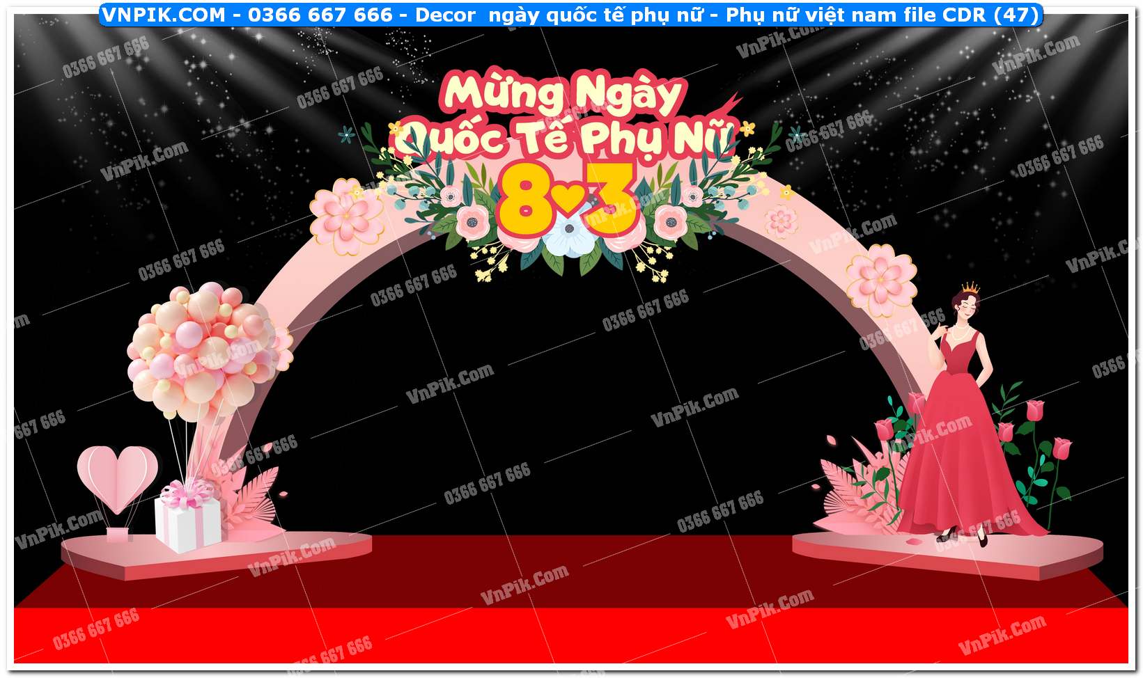 Decor ngày quốc tế phụ nữ – Phụ nữ việt nam file CDR (47)