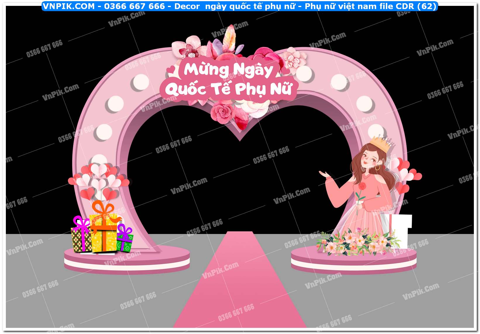 Decor ngày quốc tế phụ nữ – Phụ nữ việt nam file CDR (62)