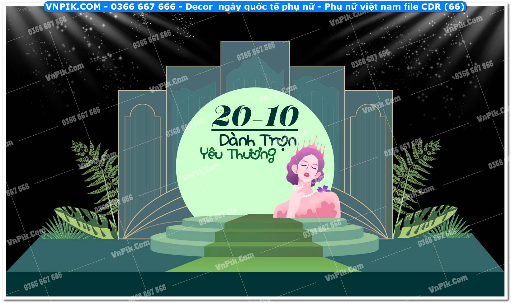 Decor ngày quốc tế phụ nữ – Phụ nữ việt nam file CDR (66)
