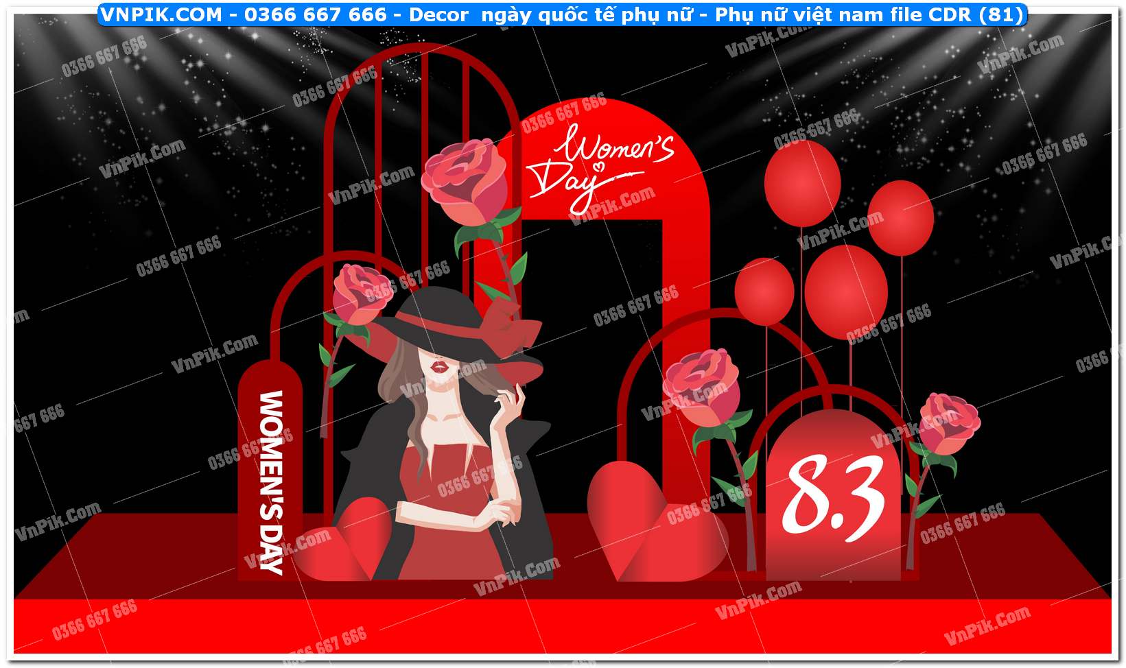 Decor ngày quốc tế phụ nữ – Phụ nữ việt nam file CDR (81)