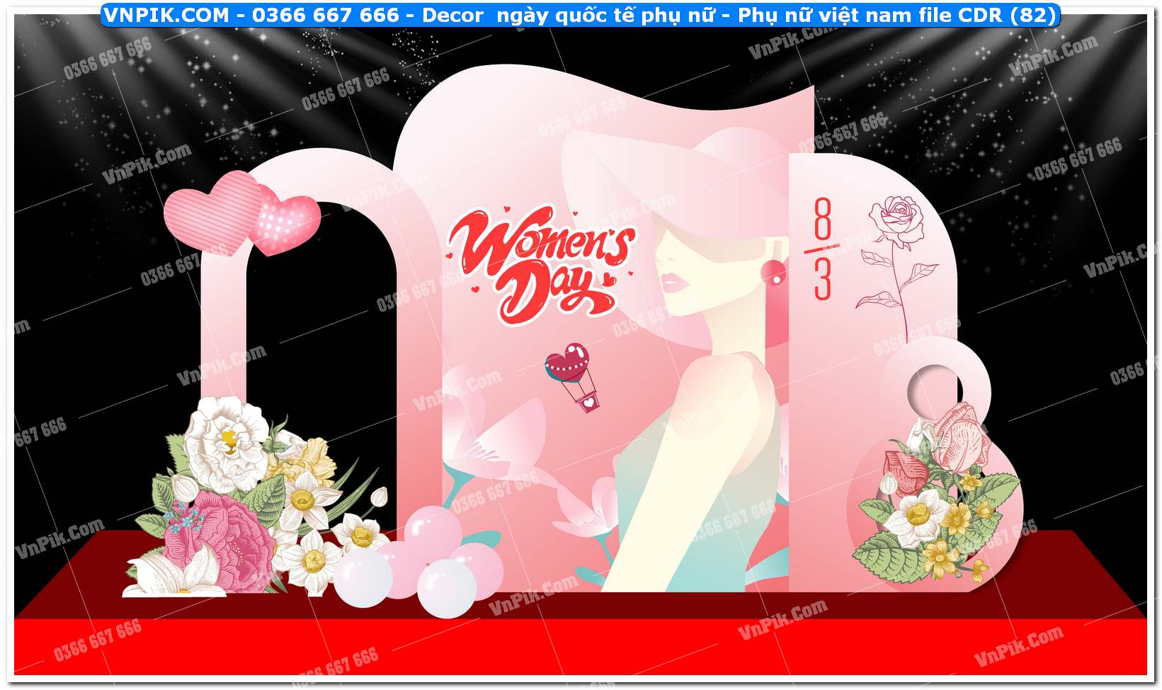 Decor ngày quốc tế phụ nữ – Phụ nữ việt nam file CDR (82)