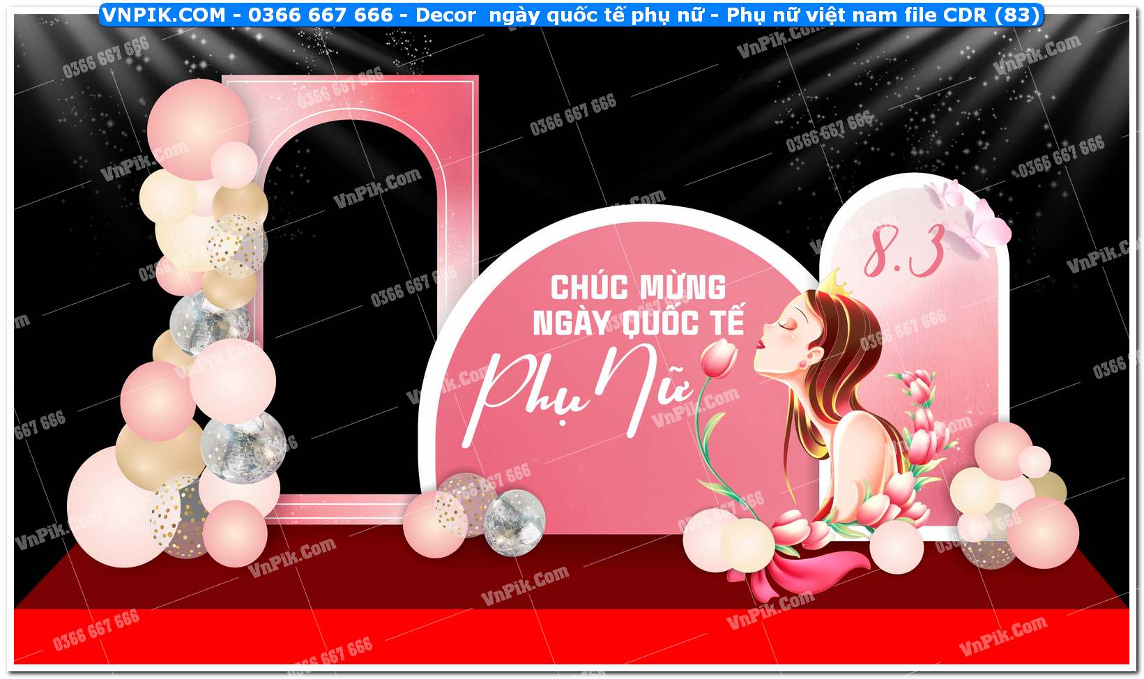 Decor ngày quốc tế phụ nữ – Phụ nữ việt nam file CDR (83)