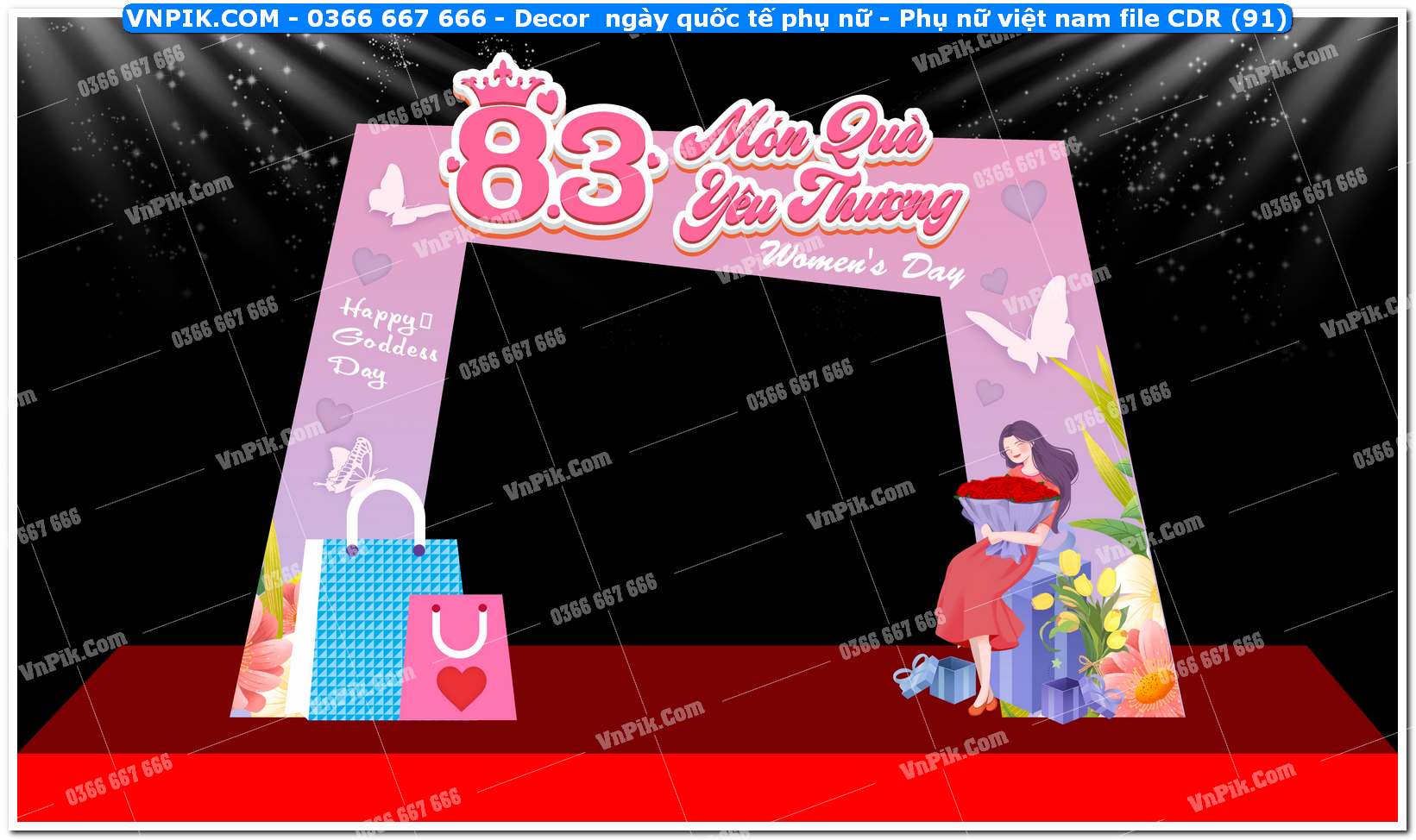 Decor ngày quốc tế phụ nữ – Phụ nữ việt nam file CDR (91)