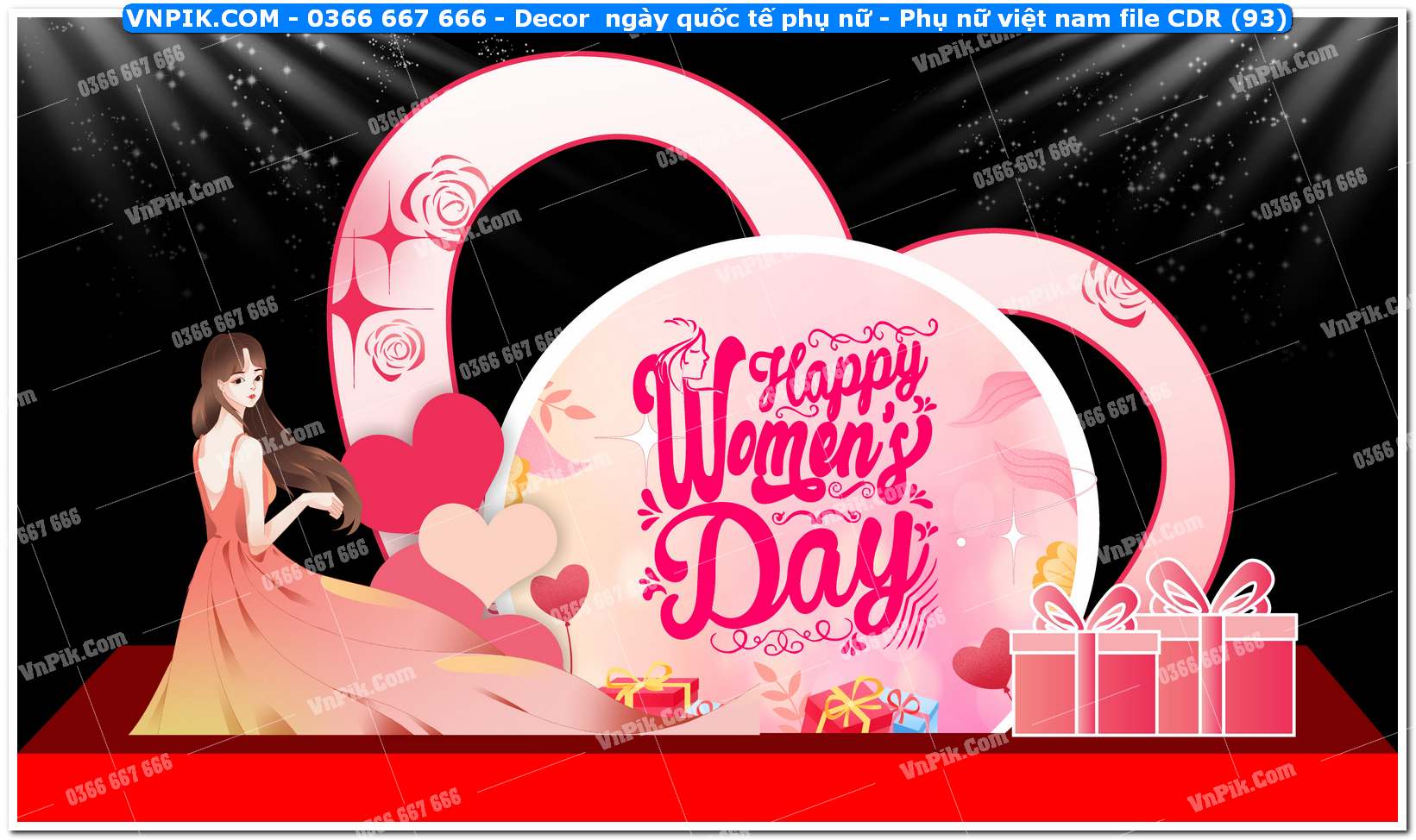 Decor ngày quốc tế phụ nữ – Phụ nữ việt nam file CDR (93)