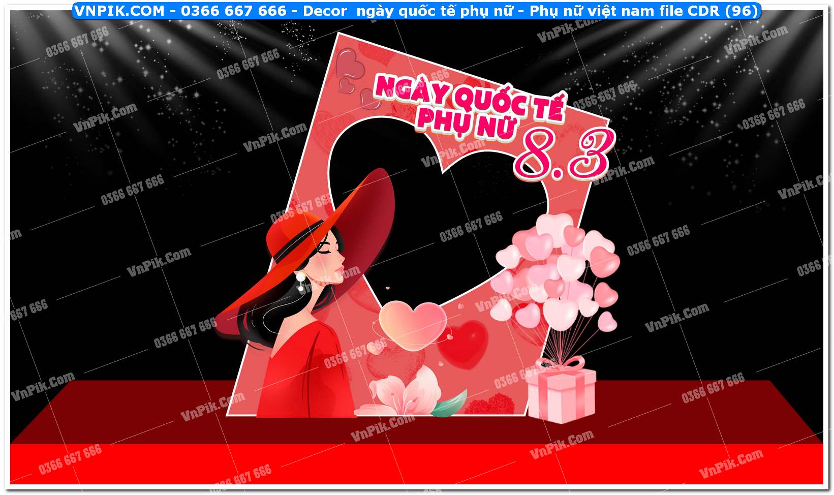 Decor ngày quốc tế phụ nữ – Phụ nữ việt nam file CDR (96)