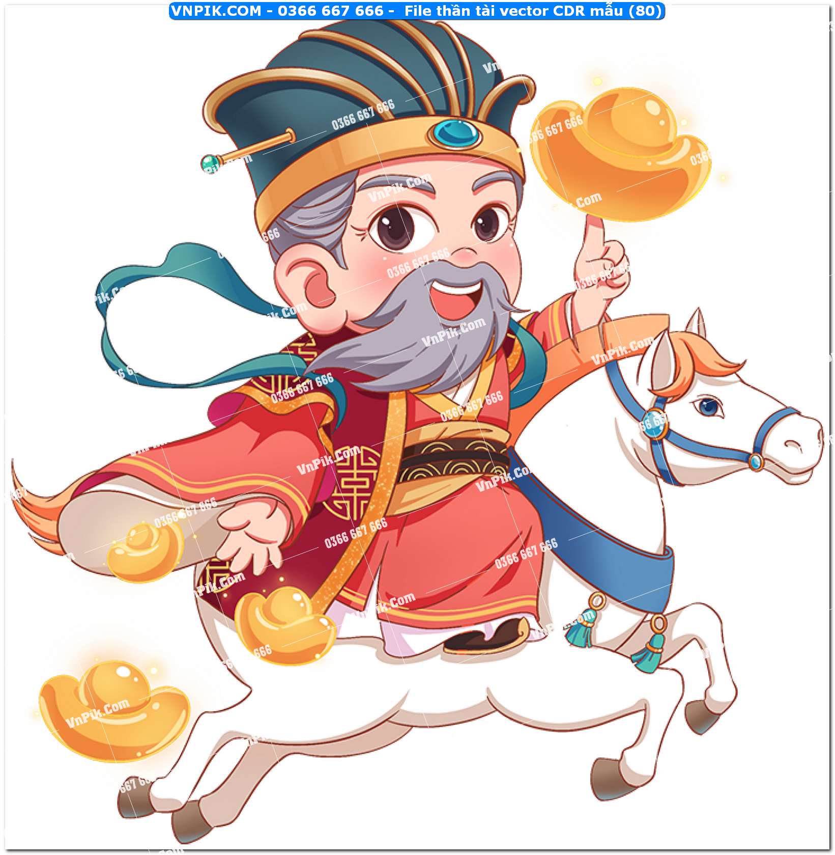 File thần tài vector CDR mẫu (80)