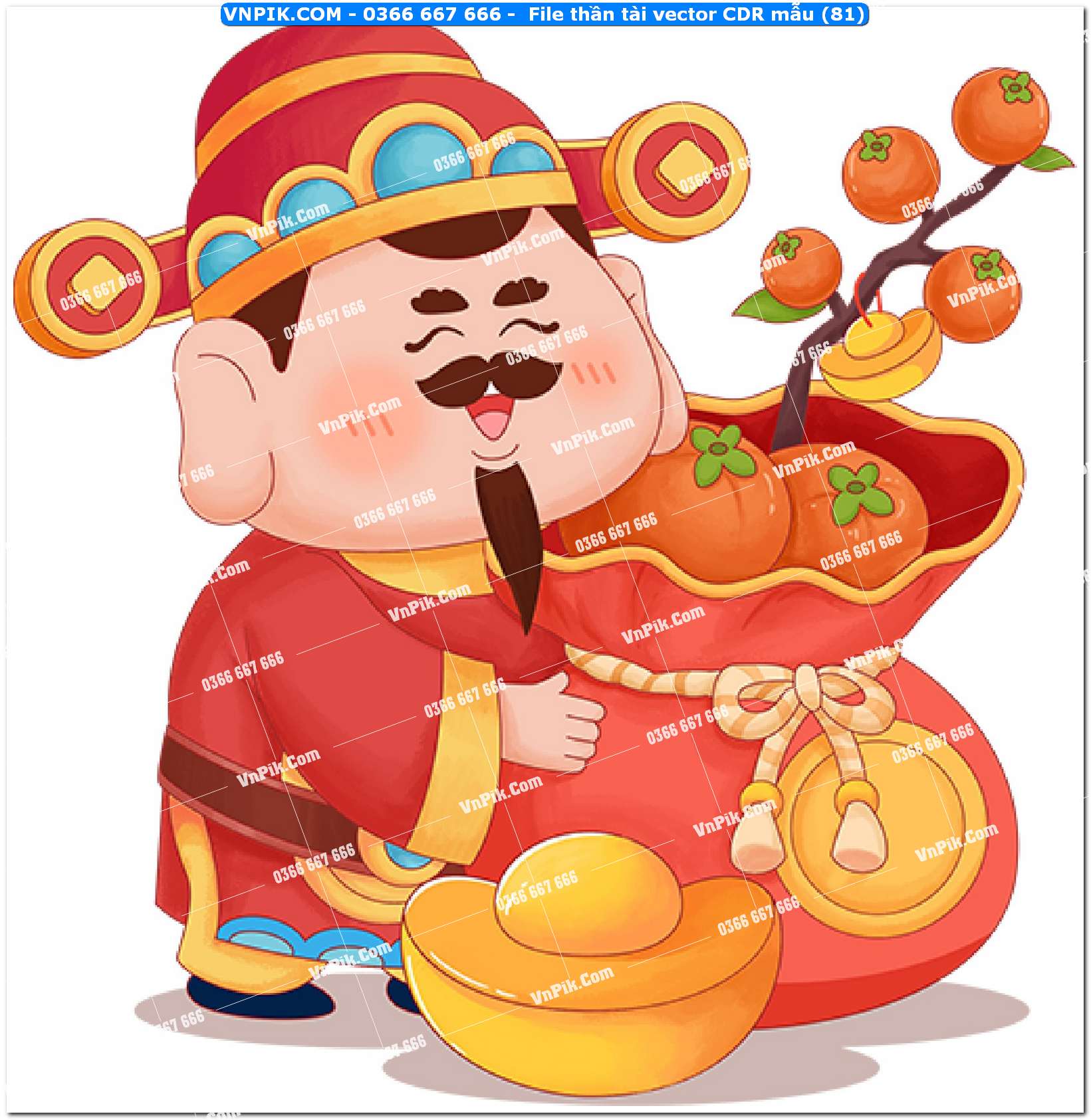 File thần tài vector CDR mẫu (81)