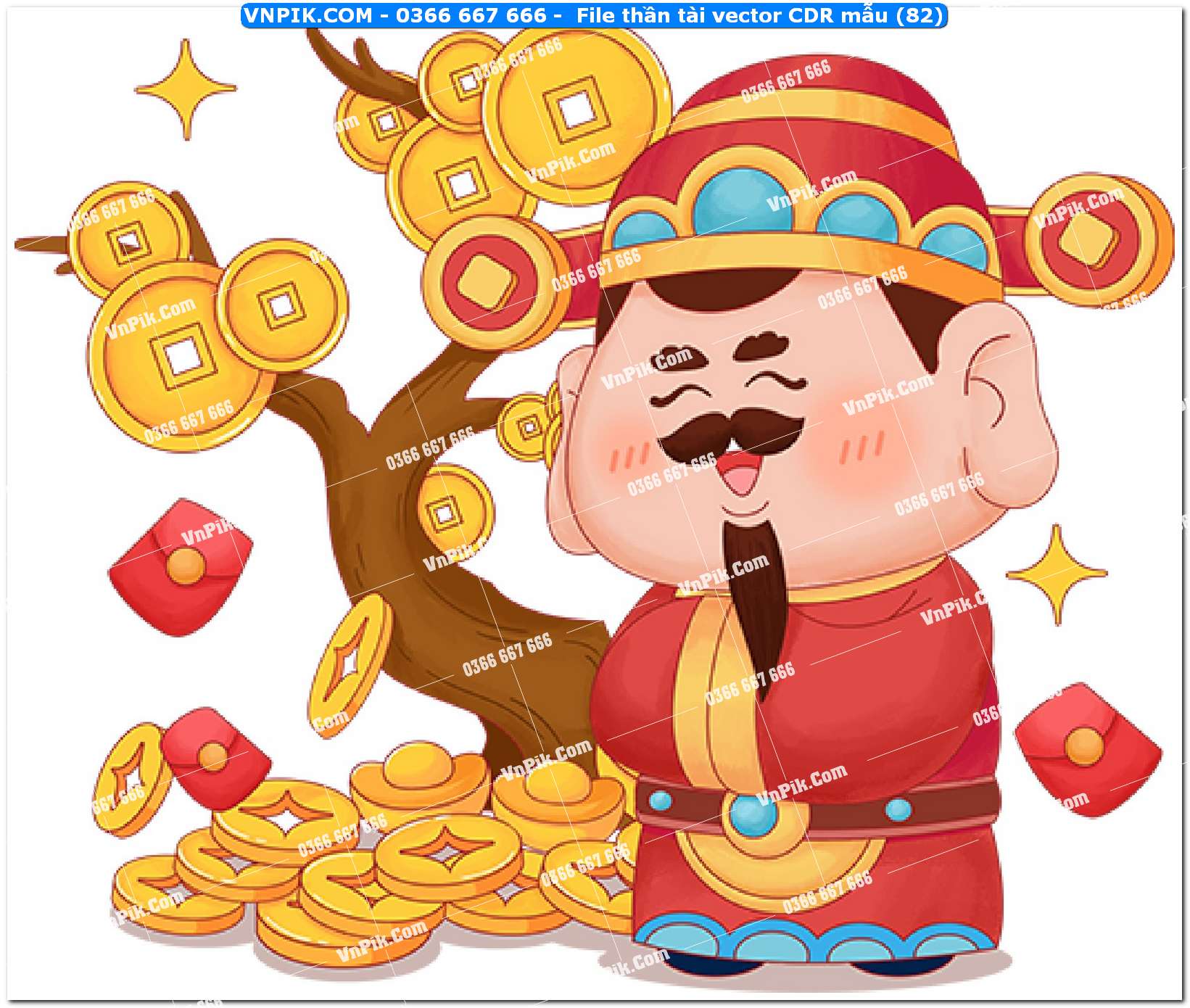 File thần tài vector CDR mẫu (82)