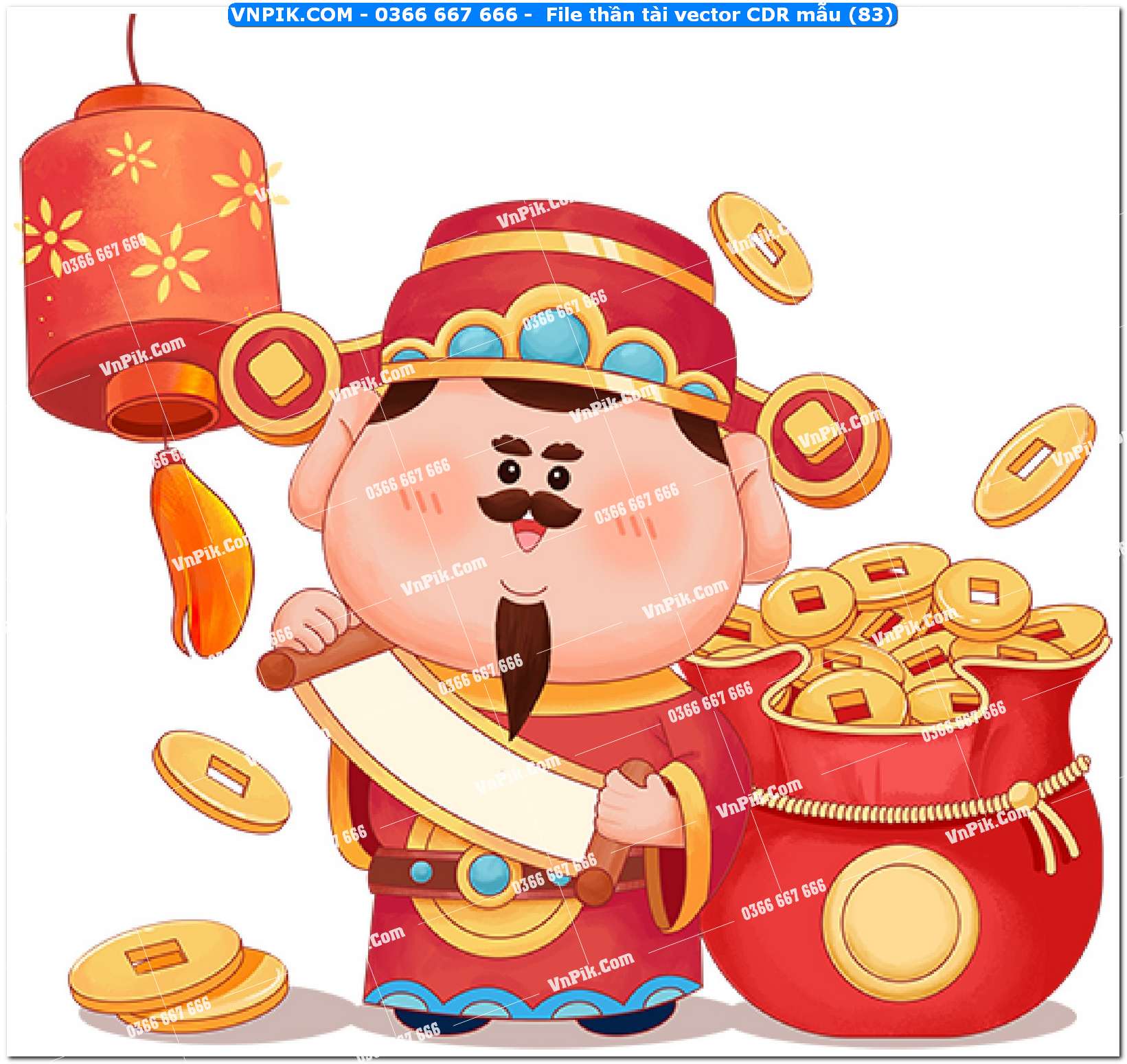 File thần tài vector CDR mẫu (83)