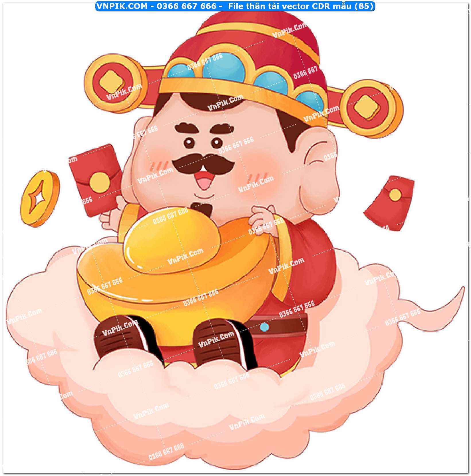 File thần tài vector CDR mẫu (85)