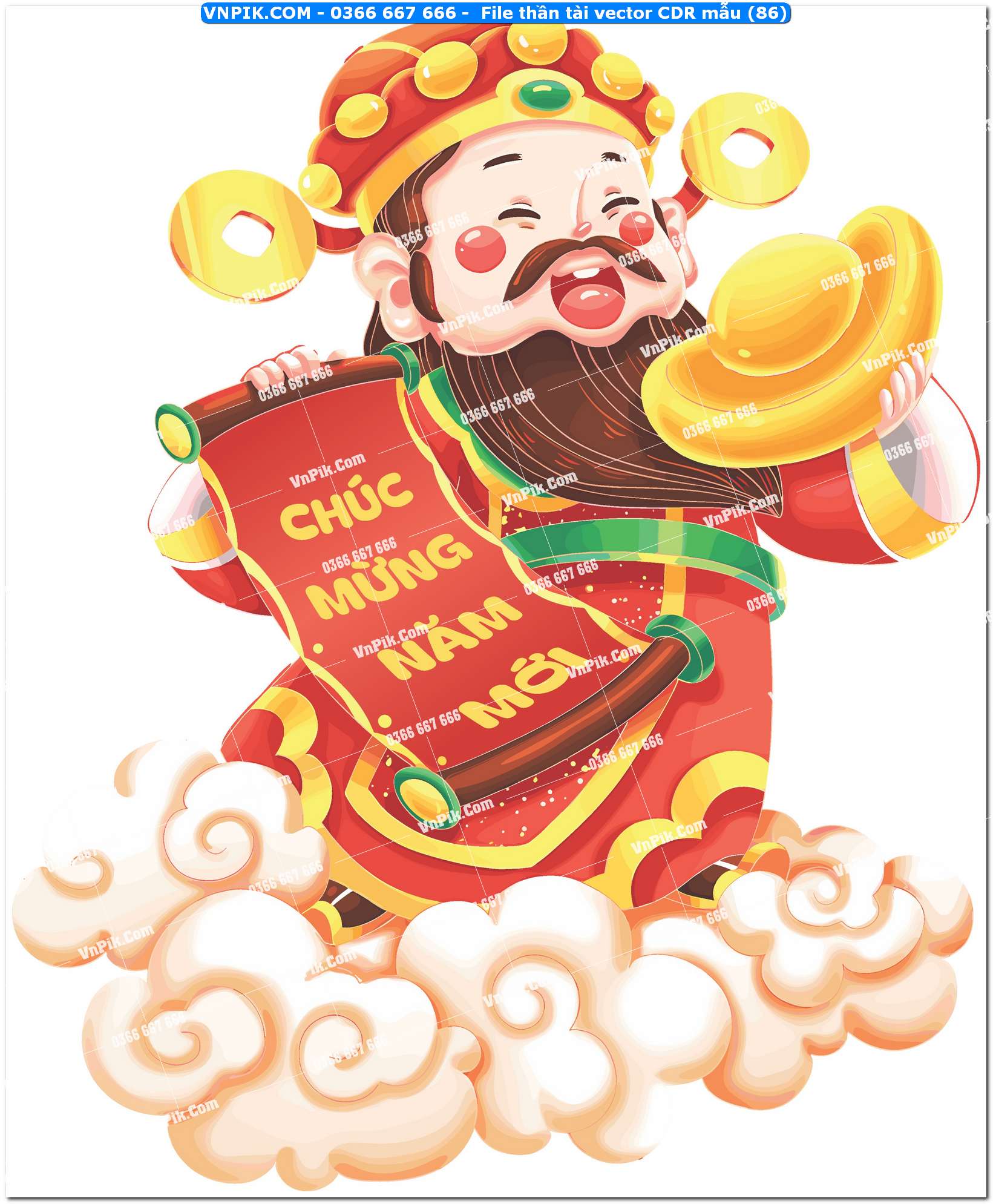 File thần tài vector CDR mẫu (86)