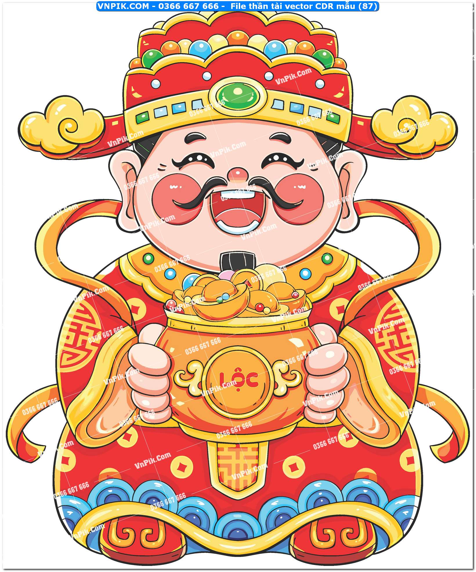 File thần tài vector CDR mẫu (87)