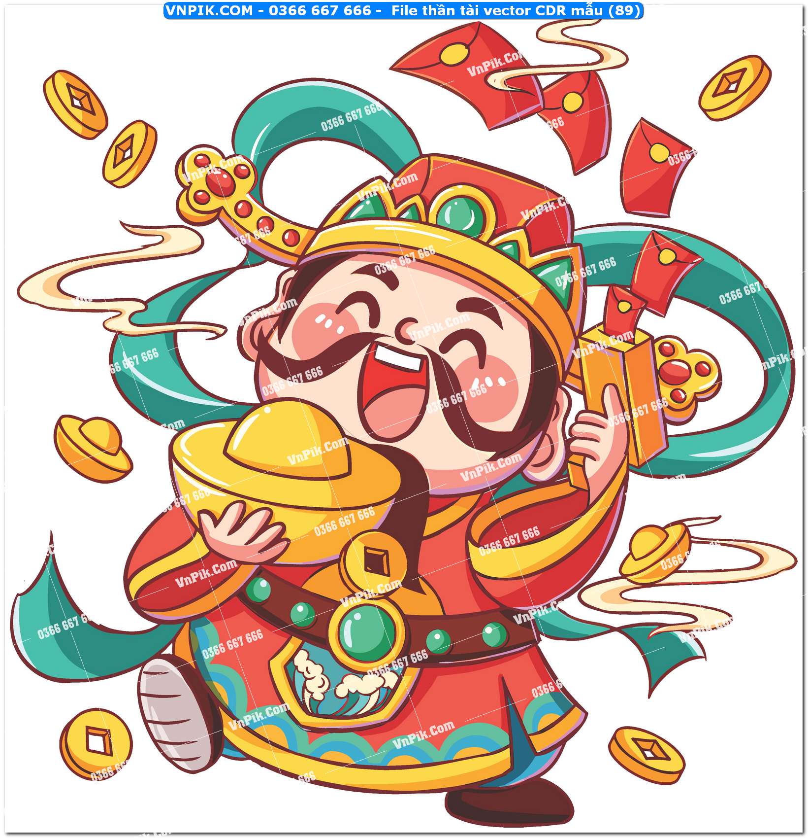 File thần tài vector CDR mẫu (89)