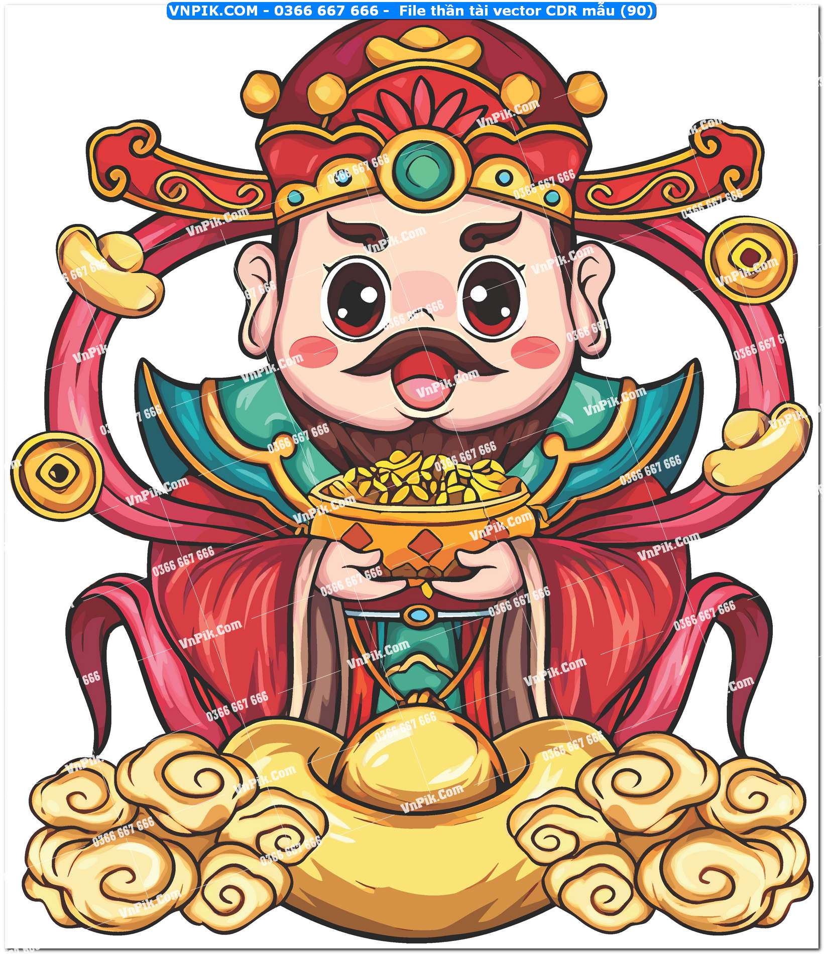 File thần tài vector CDR mẫu (90)