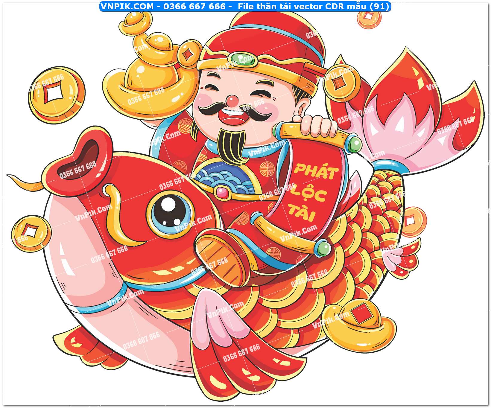 File thần tài vector CDR mẫu (91)