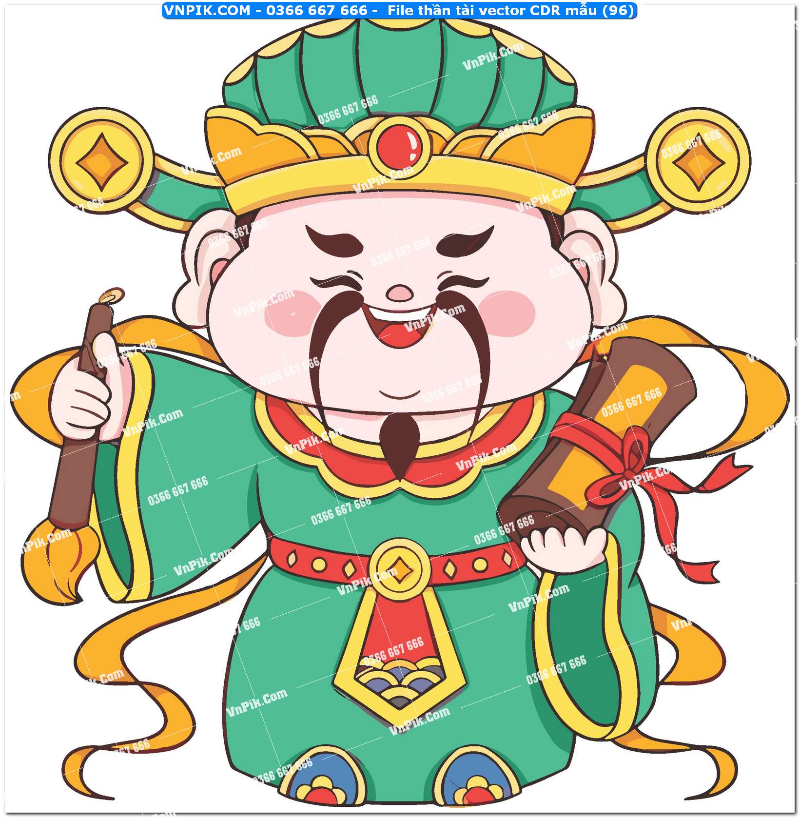 File thần tài vector CDR mẫu (96)