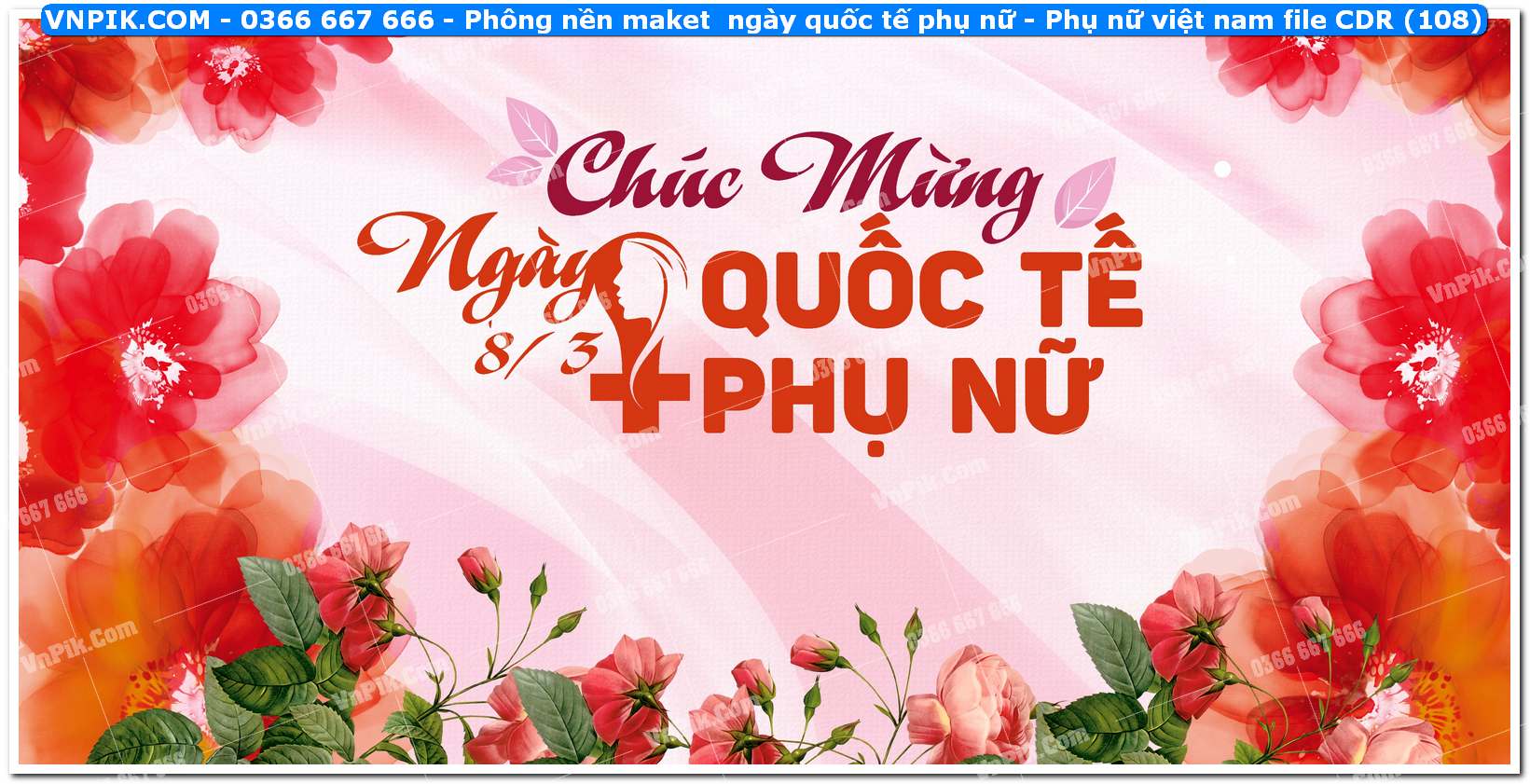 Phông nền maket  ngày quốc tế phụ nữ – Phụ nữ việt nam file CDR (108)