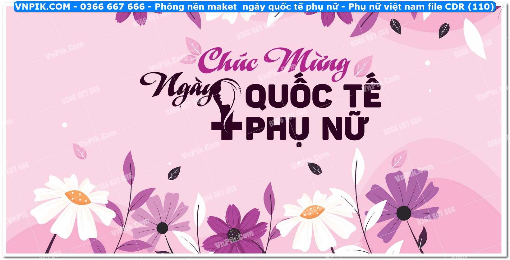 Phông nền maket  ngày quốc tế phụ nữ – Phụ nữ việt nam file CDR (110)