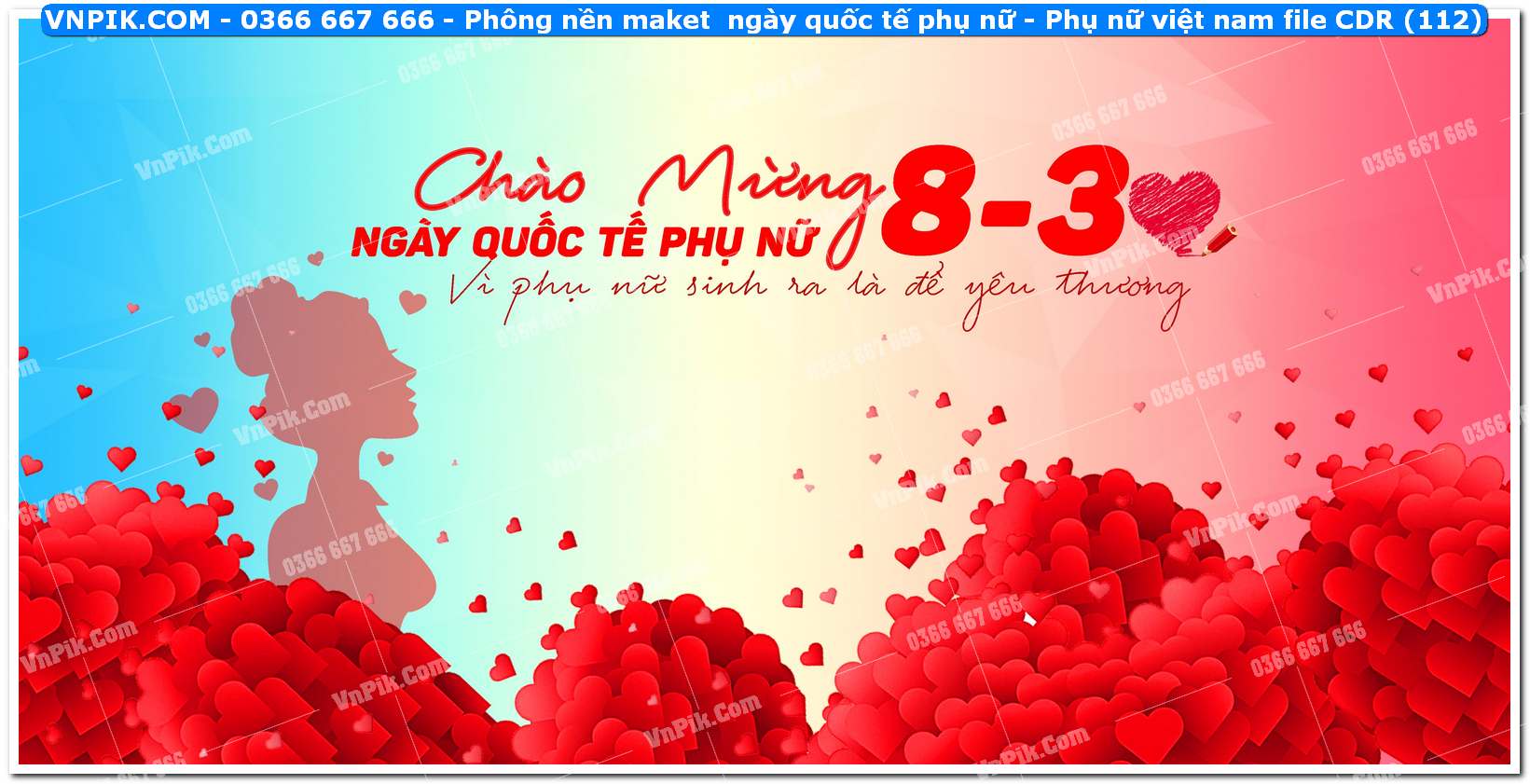 Phông nền maket  ngày quốc tế phụ nữ – Phụ nữ việt nam file CDR (112)