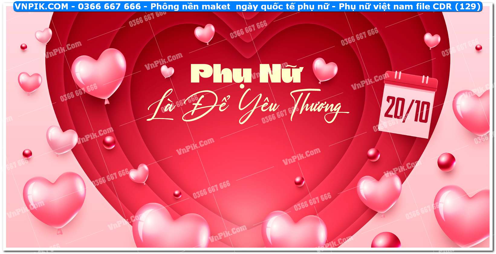 Phông nền maket  ngày quốc tế phụ nữ – Phụ nữ việt nam file CDR (129)