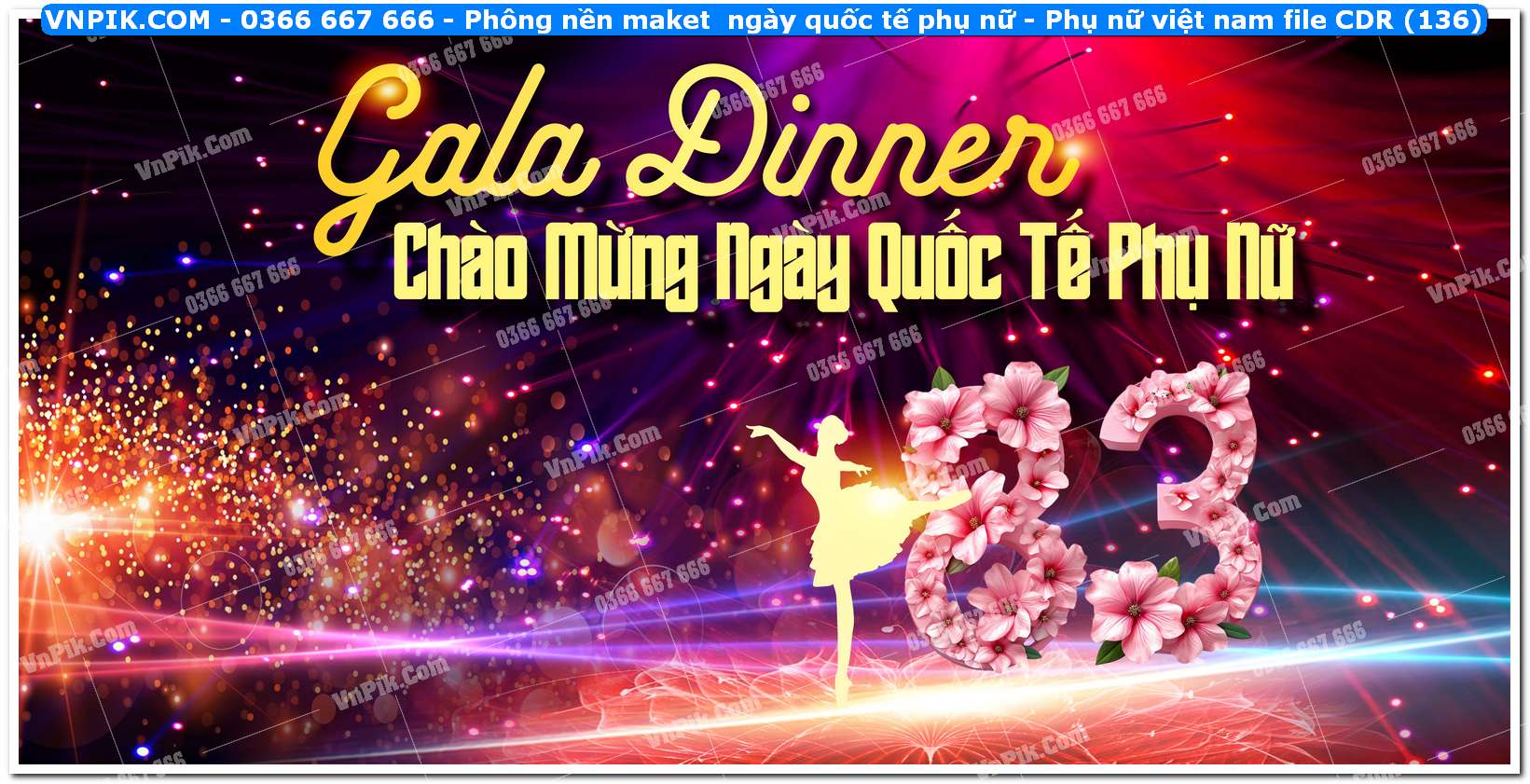 Phông nền maket  ngày quốc tế phụ nữ – Phụ nữ việt nam file CDR (136)