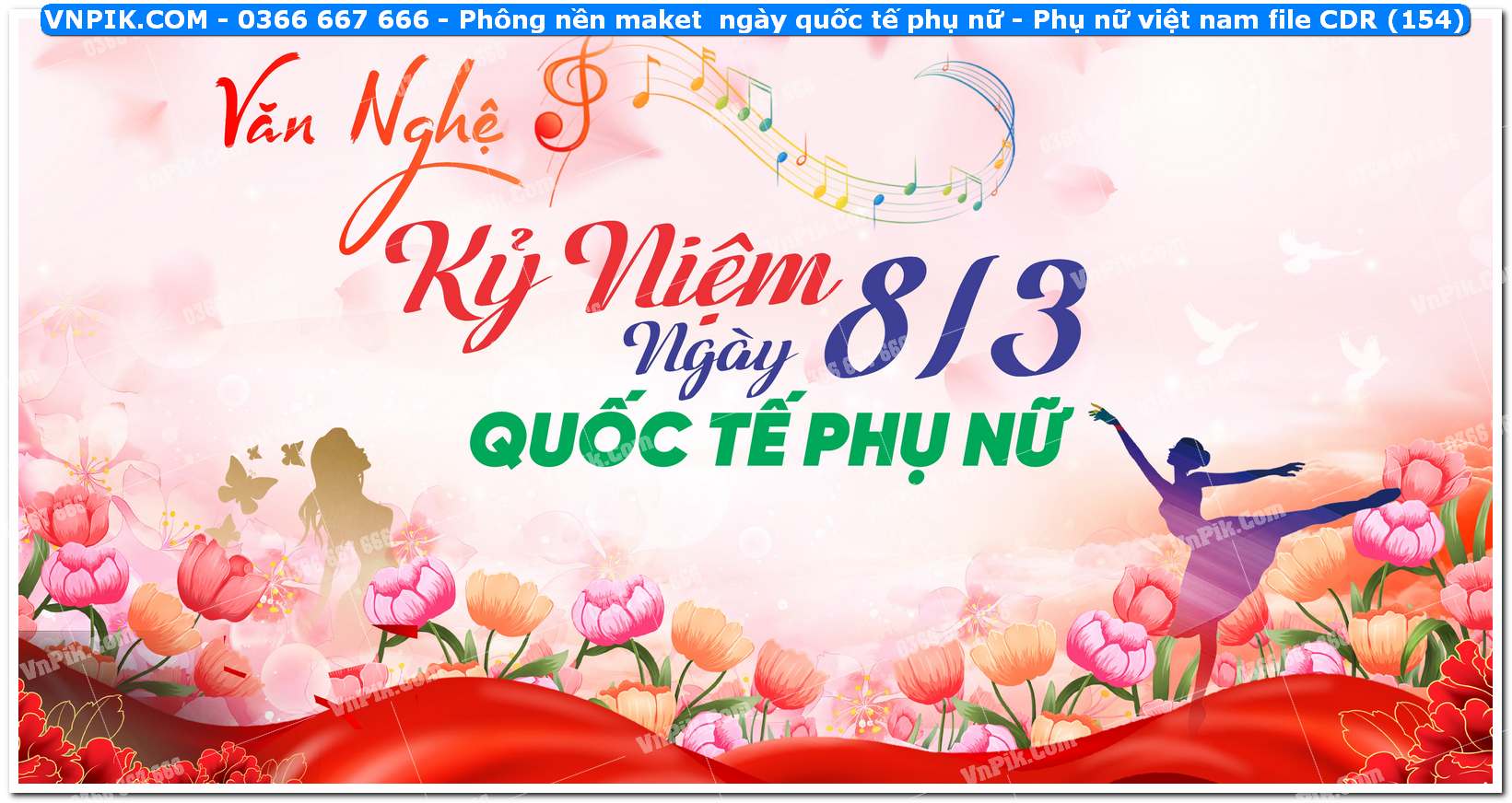 Phông nền maket  ngày quốc tế phụ nữ – Phụ nữ việt nam file CDR (154)