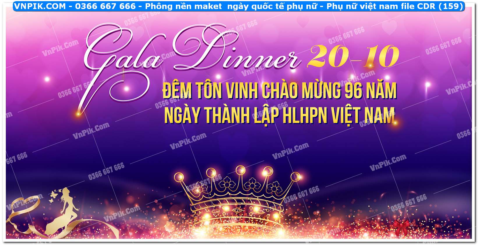 Phông nền maket  ngày quốc tế phụ nữ – Phụ nữ việt nam file CDR (159)