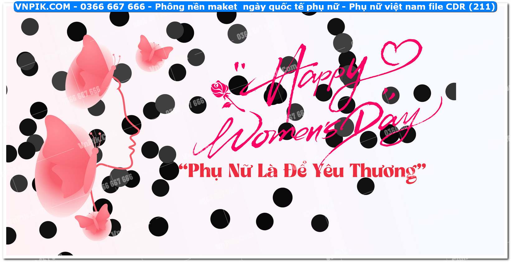 Phông nền maket  ngày quốc tế phụ nữ – Phụ nữ việt nam file CDR (211)