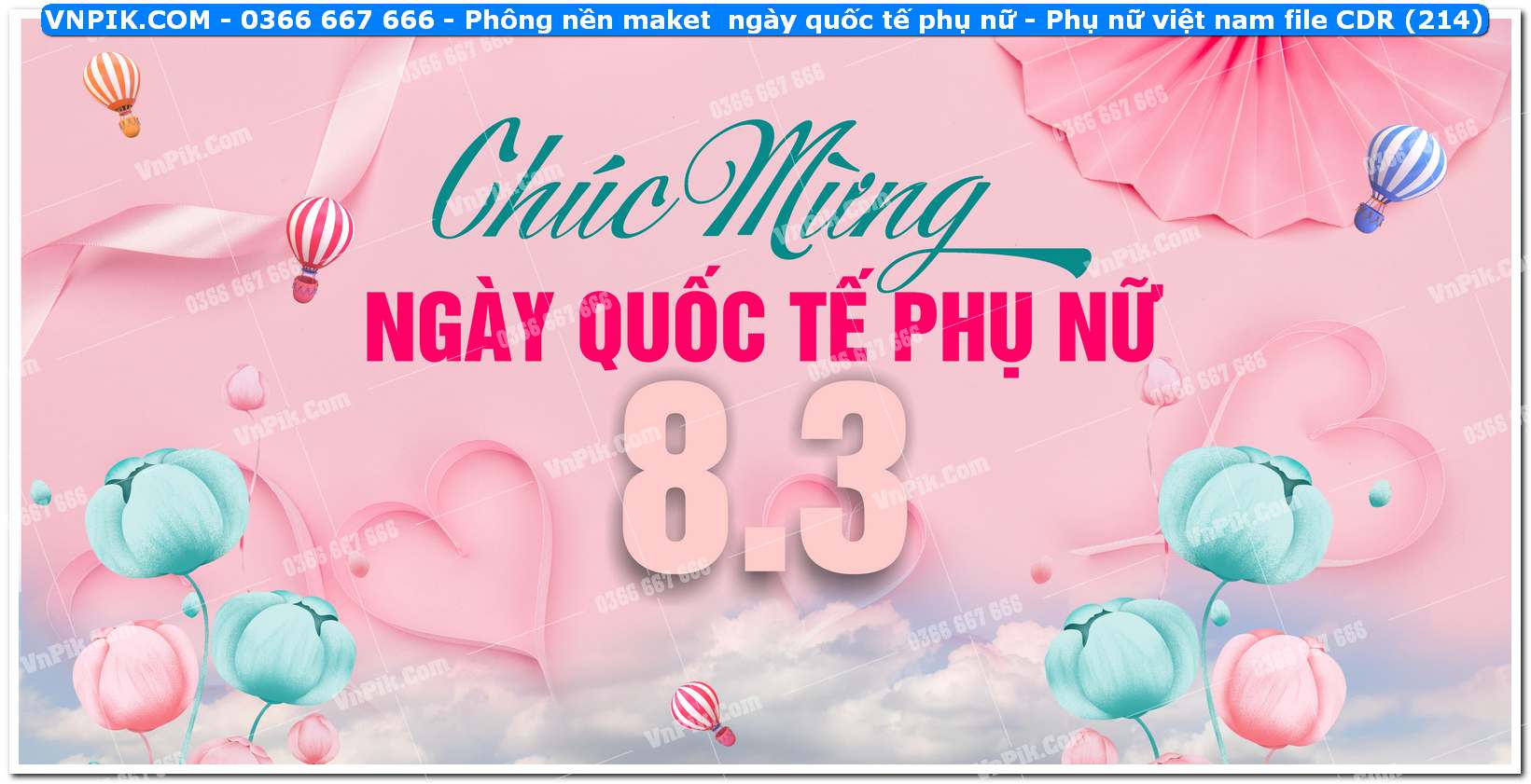 Phông nền maket  ngày quốc tế phụ nữ – Phụ nữ việt nam file CDR (214)