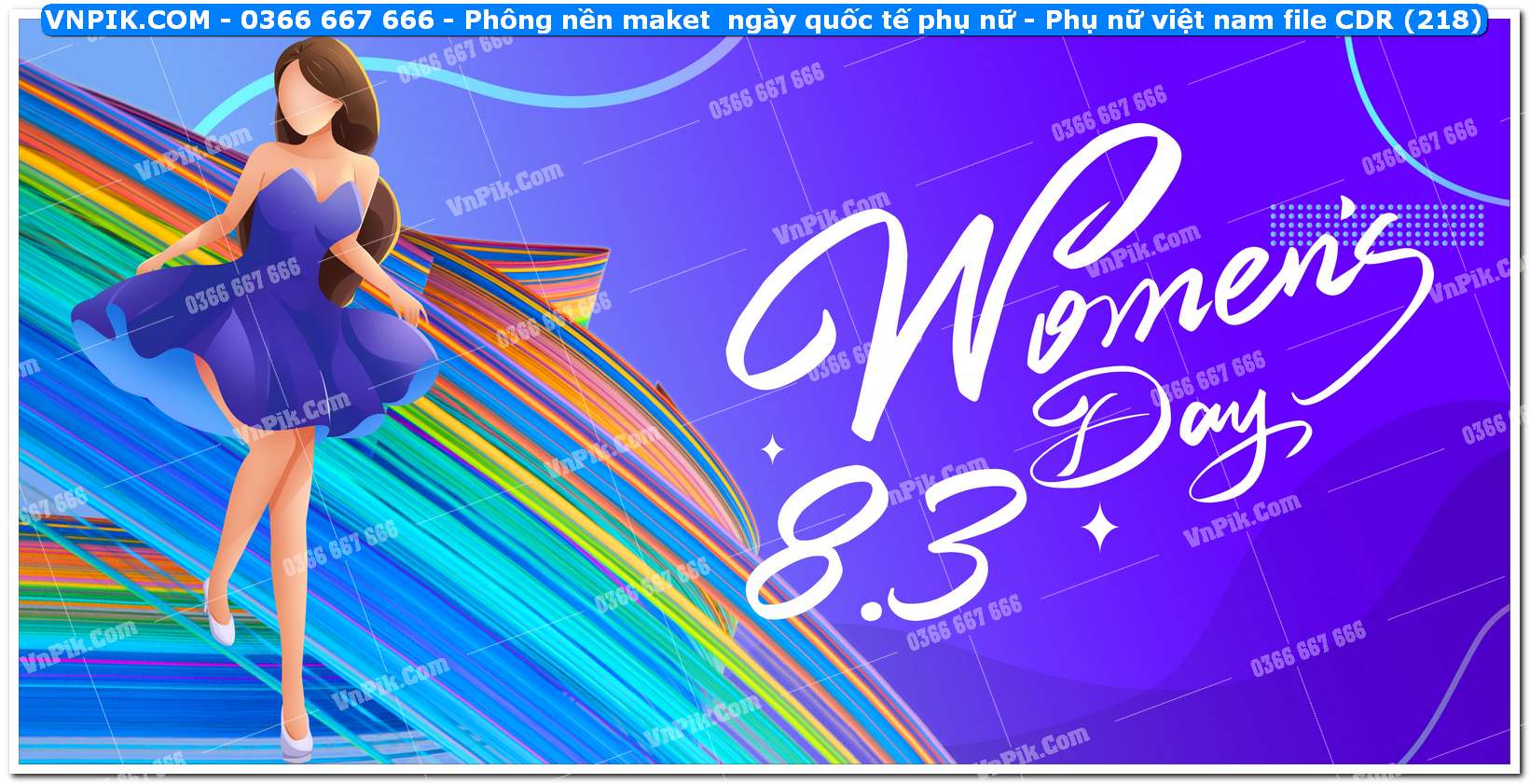 Phông nền maket  ngày quốc tế phụ nữ – Phụ nữ việt nam file CDR (218)