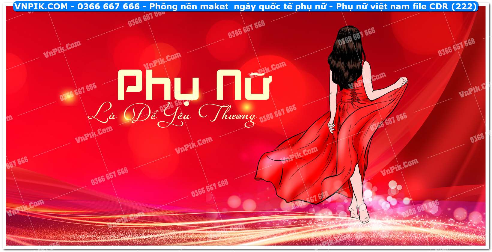 Phông nền maket  ngày quốc tế phụ nữ – Phụ nữ việt nam file CDR (222)