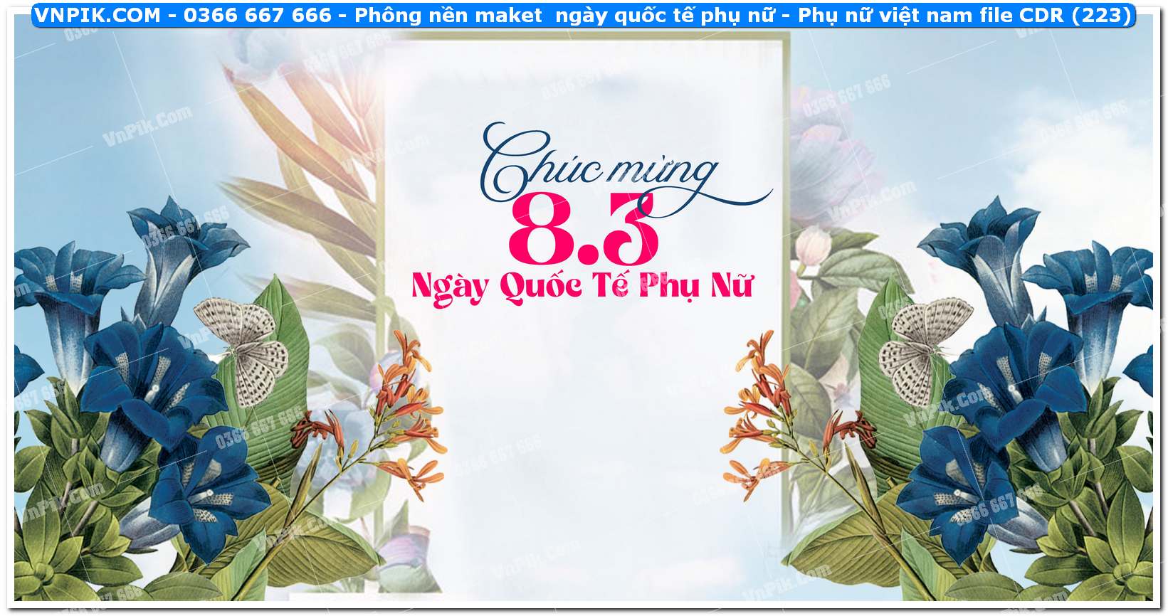 Phông nền maket  ngày quốc tế phụ nữ – Phụ nữ việt nam file CDR (223)
