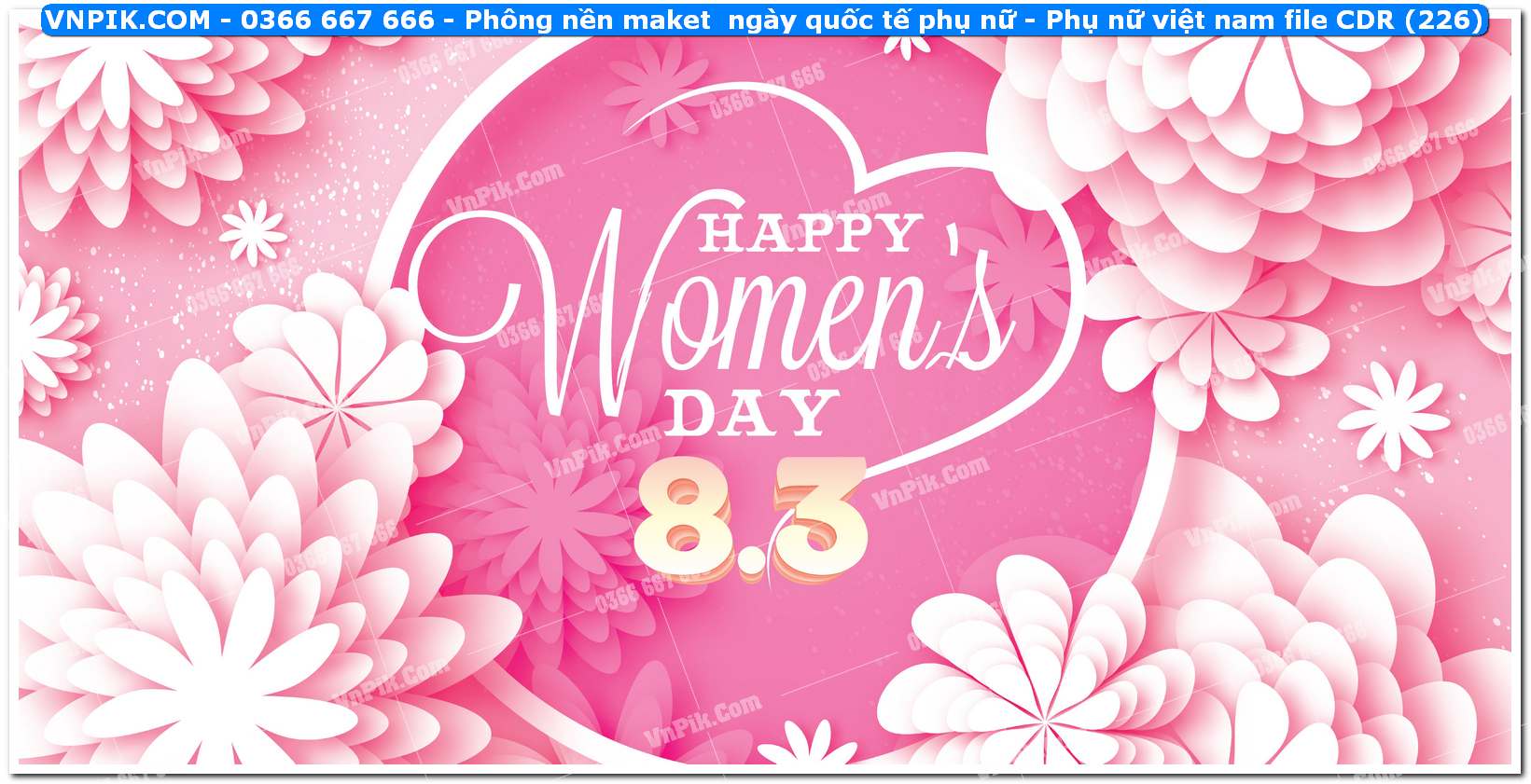 Phông nền maket  ngày quốc tế phụ nữ – Phụ nữ việt nam file CDR (226)