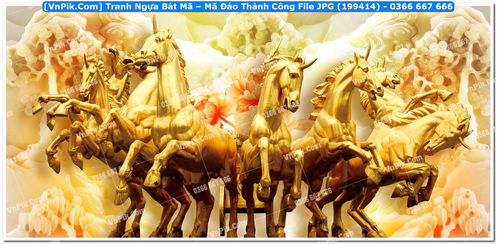 Tranh Ngựa Bát Mã – Mã Đáo Thành Công File JPG (199414)